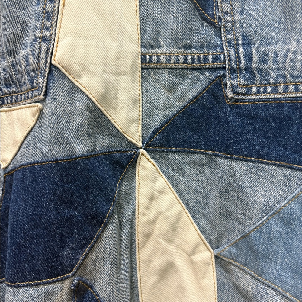 Denim Jacket With Star Patchwork - image 3